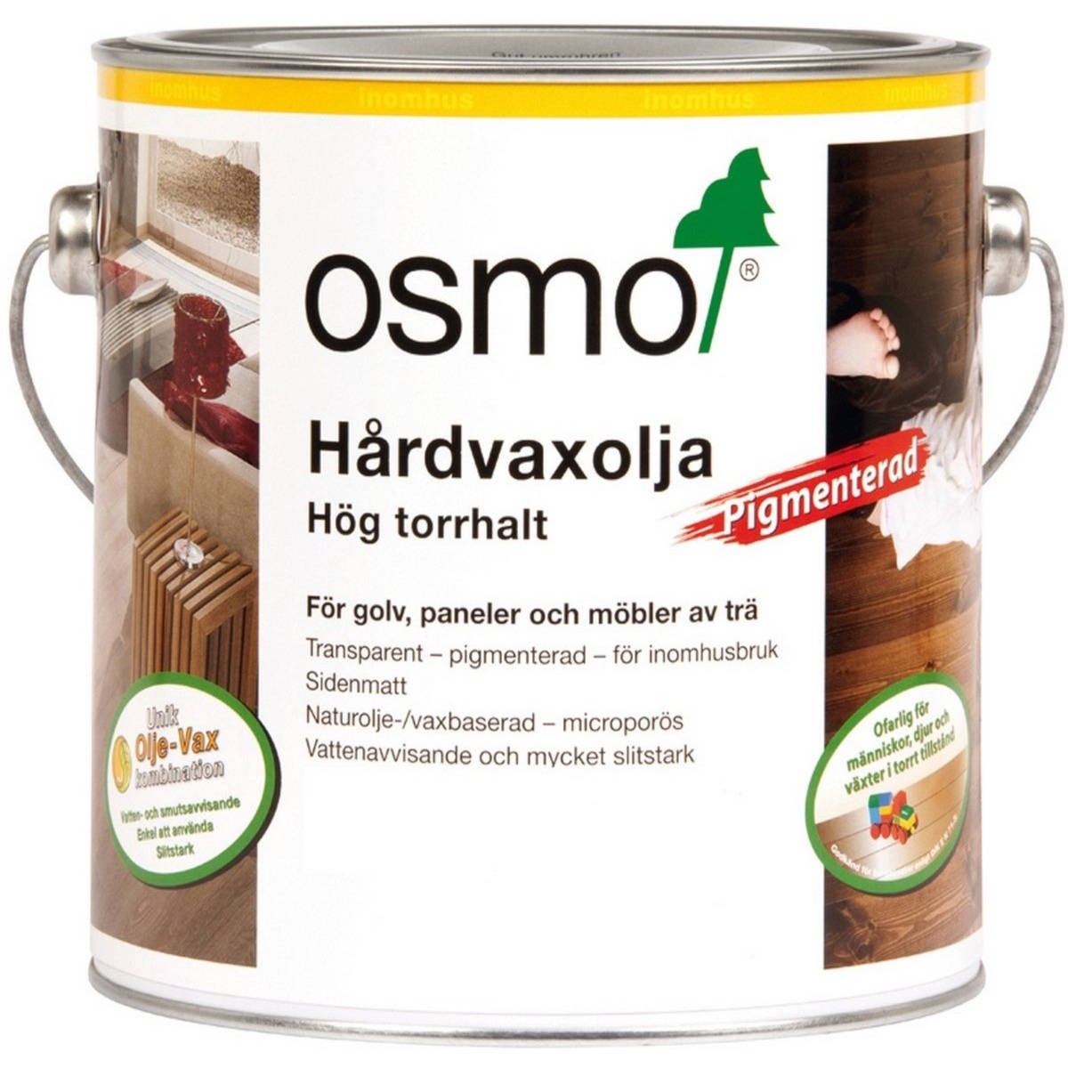 Hårdvaxolja Effekt 3041 Ljus Vit, Matt, 2.5L