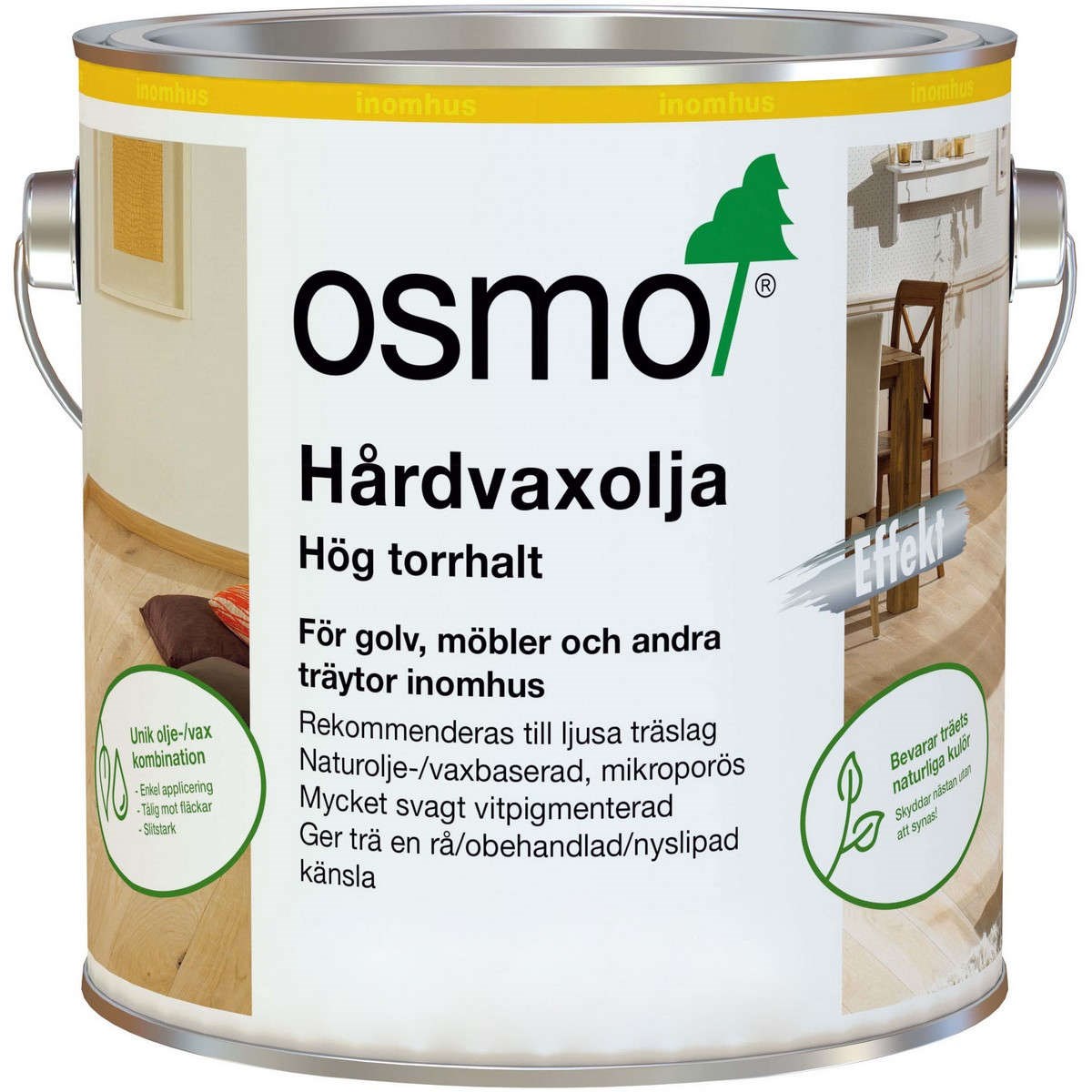 Hårdvaxolja Effekt 3091 Silver, Sidenmatt, 0.125L