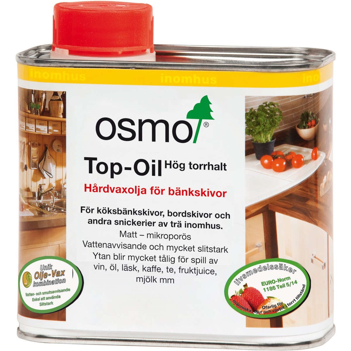 Hårdvaxolja För Bänkskivor 3037 Vit, Sidenmatt, 0.5L