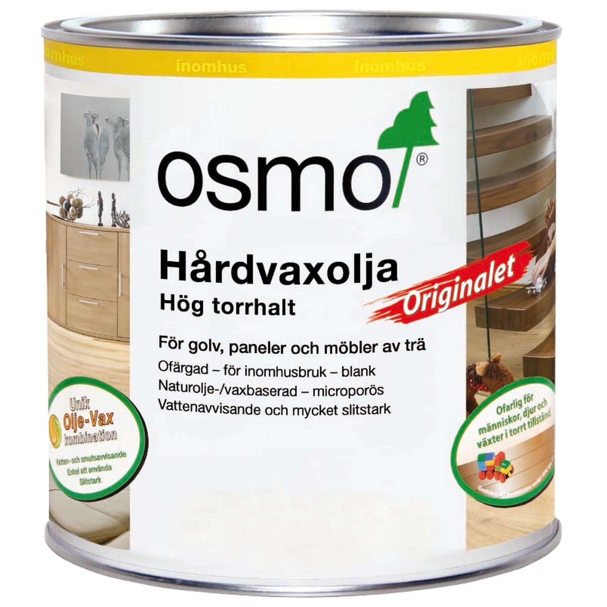 Hårdvaxolja Originalet 3062 Ofärgad, Matt, 0.125L