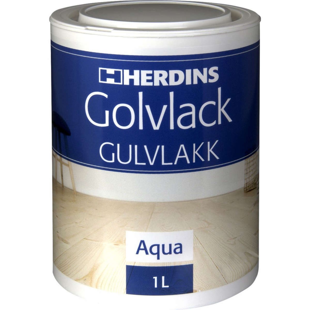 Golvlack Aqua Halvblank, 1L
