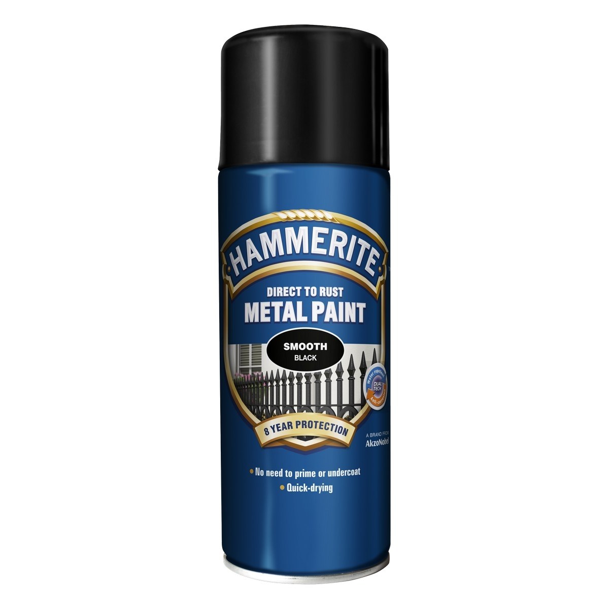 Metallfärg Smooth Finish Spray Black, 400ml