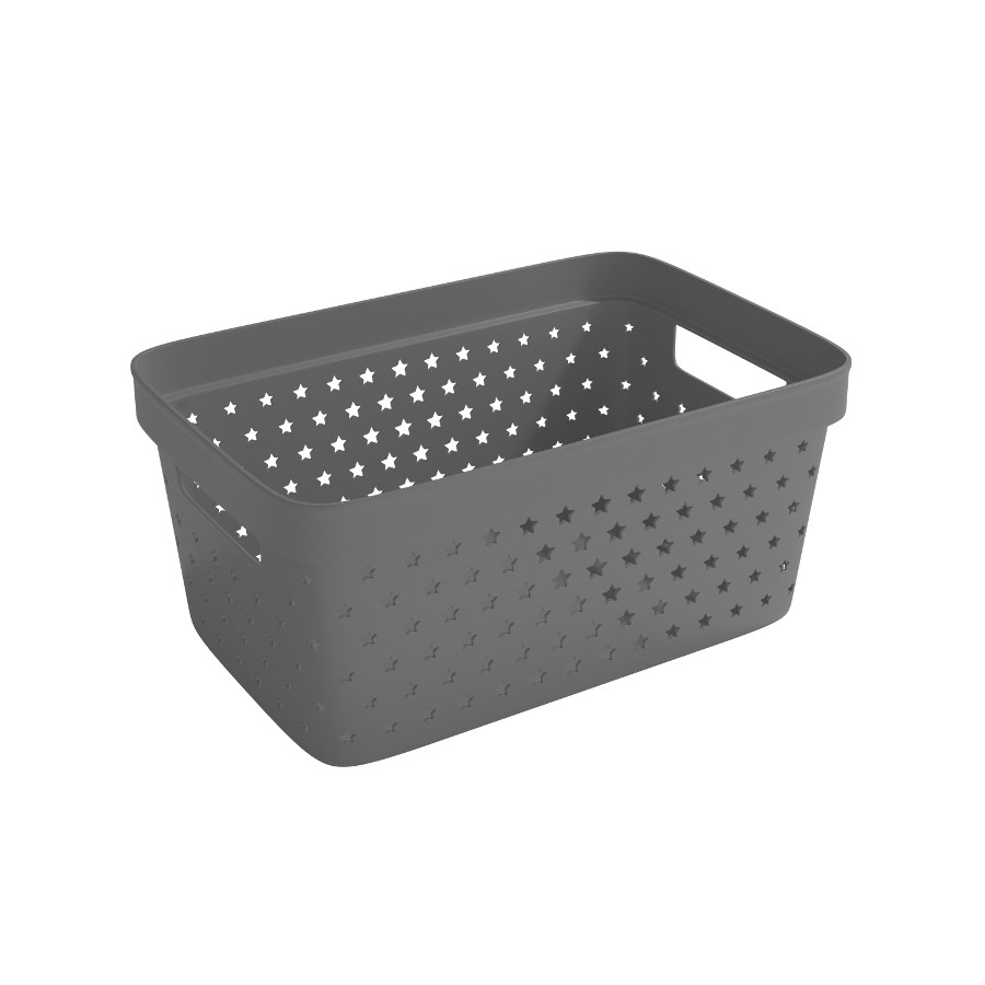 Förvaringskorg Star Grå, 4,5L