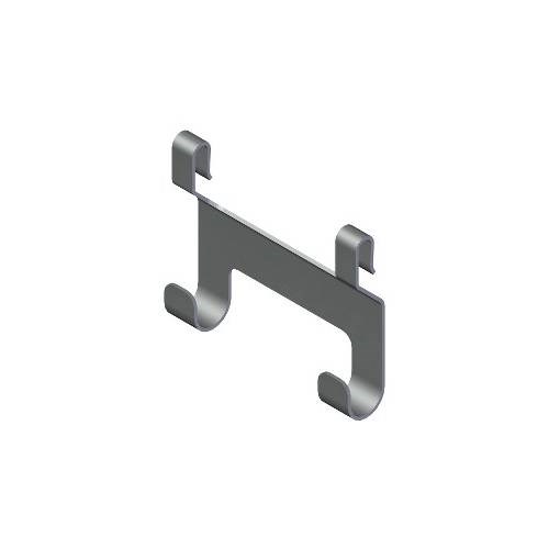 Dubbelkrok Med Klädstångsfäste, 2-pack Silver