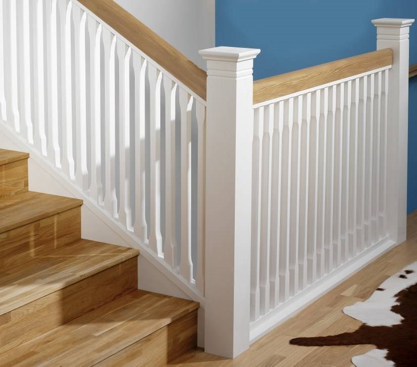 Räckespelare Vitlackad, 4-pack Mdf, Vit