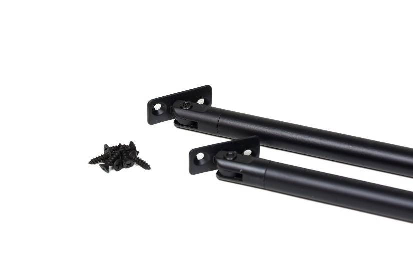 Räckespelare 2-pack Aluminium, Svart