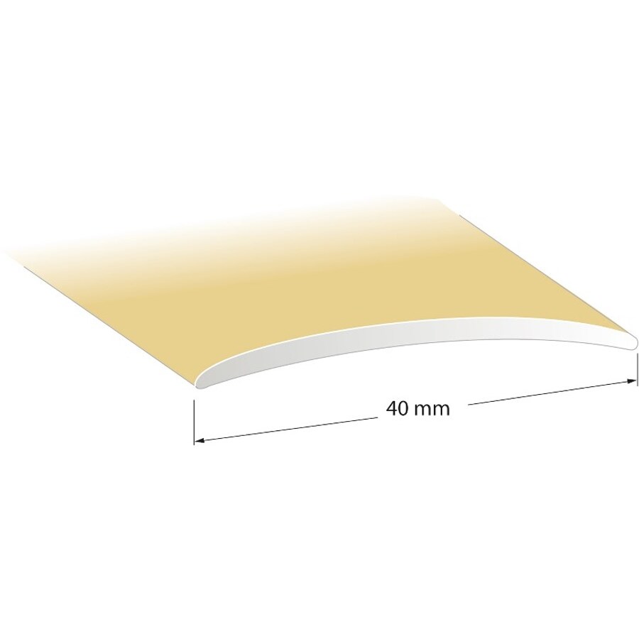 Skarvlist Standard Aluminium, Guld, 1000x40mm