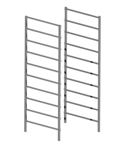 Stativgavel för Trådbackar Mini 10-skenig Silver