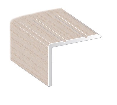 Trappnos Fix Fix Aluminium, Vit, 1000x25x20mm