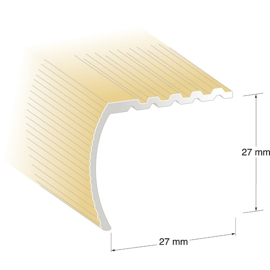 Trappnos Standard Aluminium, Guld, 1000x29x27mm