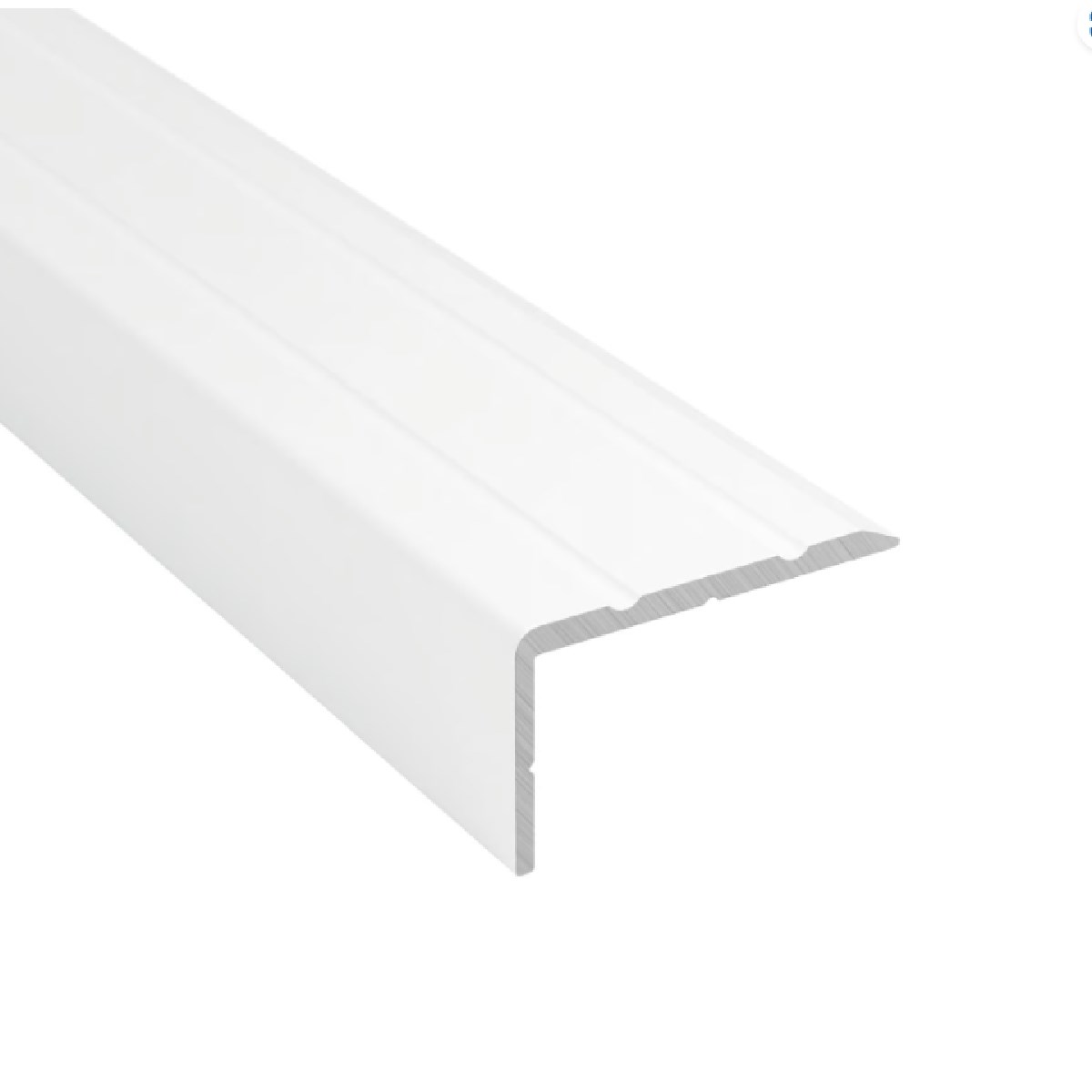 Trappnos Standard Aluminium, Vit, 1000x29x33mm