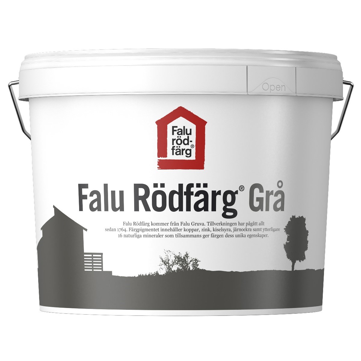 Slamfärg Rödfärg Grå, 10L