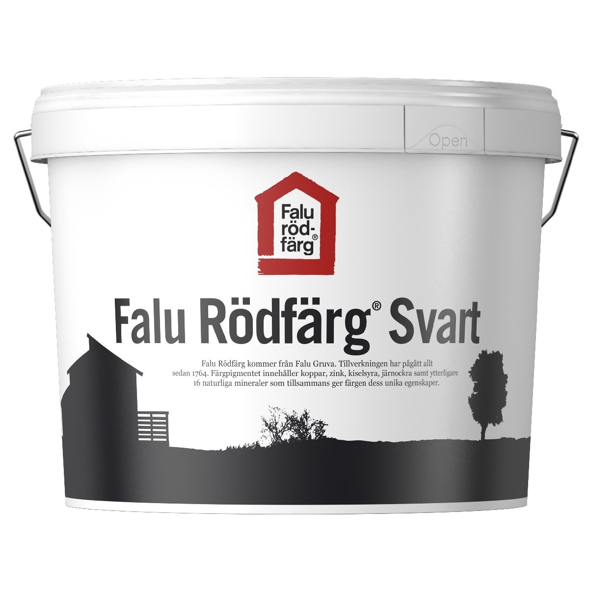 Slamfärg Rödfärg Svart, 10L