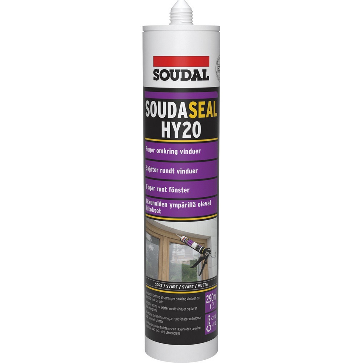 Byggfog Soudaseal Hy20 Svart, 290ml