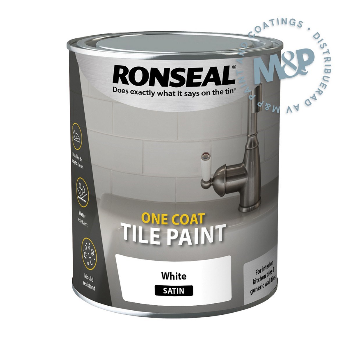 Kakelfärg Vattenbaserad Svart, 750ml