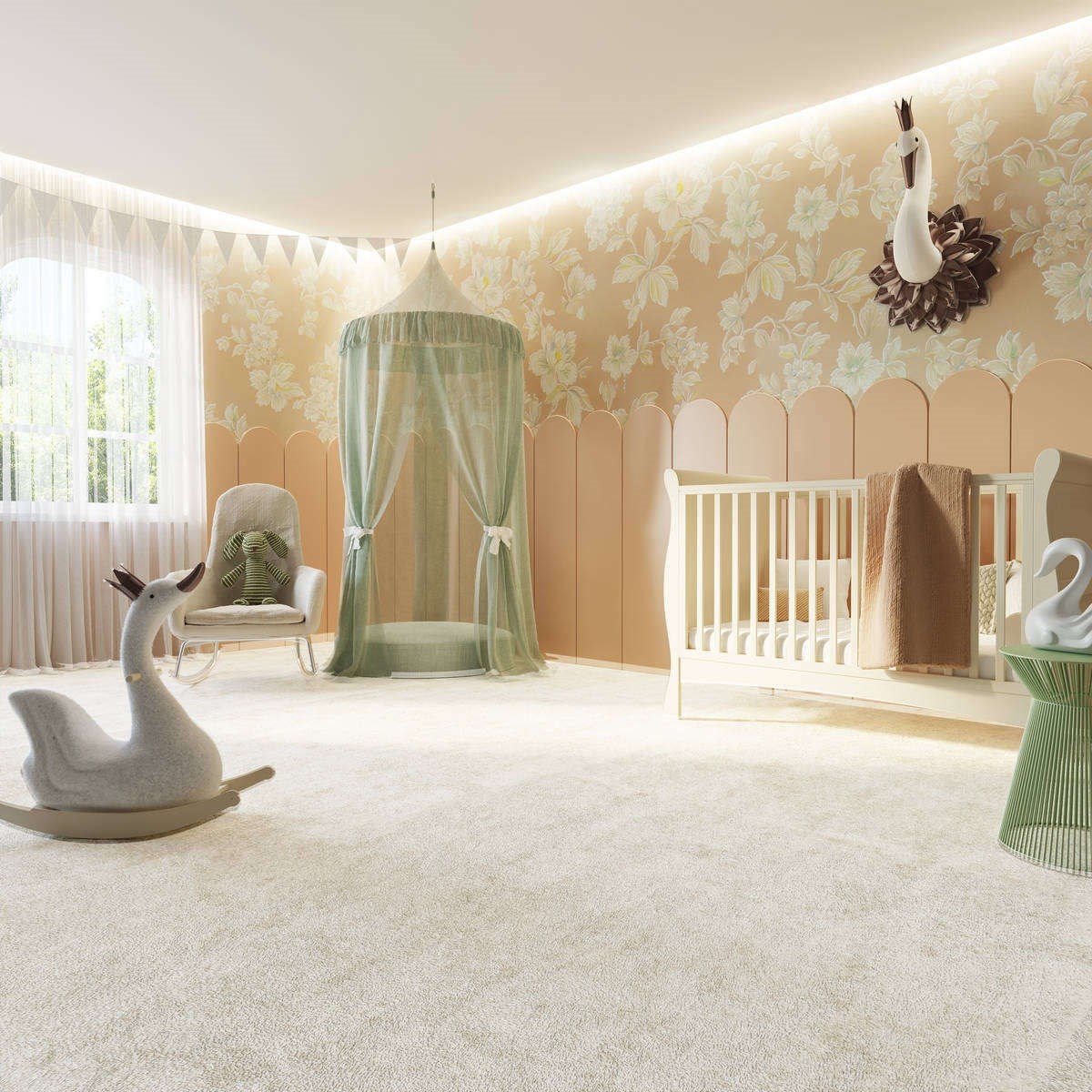 Heltäckningsmatta Sweet Life Atmosphere 30 500cm, Beige