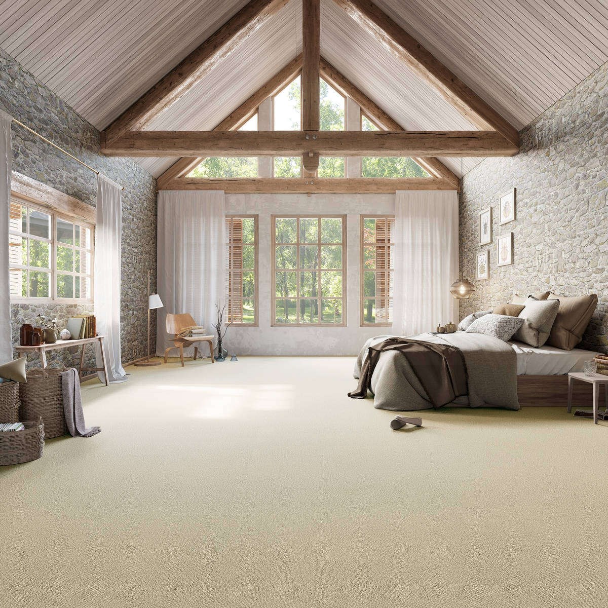 Heltäckningsmatta Simple Life Pride 30 500cm, Beige