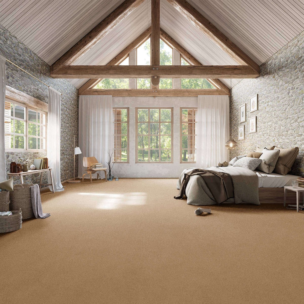 Heltäckningsmatta Simple Life Moments 32 500cm, Beige