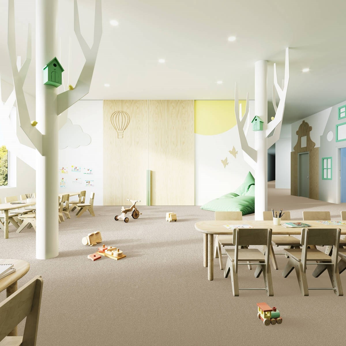 Heltäckningsmatta Simple Life Forza 33 500cm, Beige