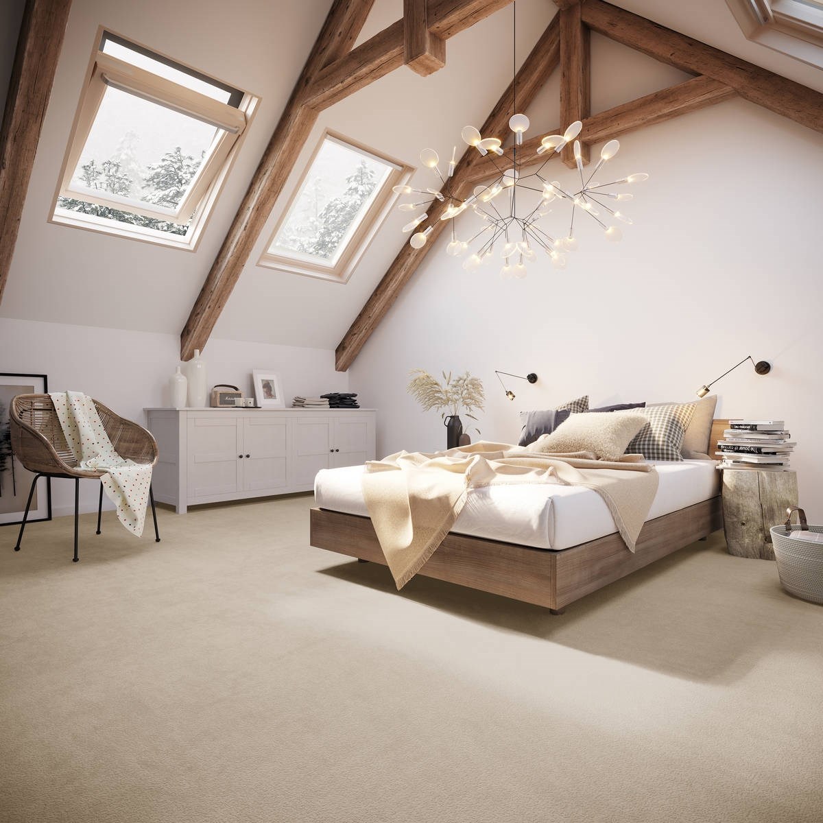 Heltäckningsmatta Simple Life Glory 33 500cm, Beige