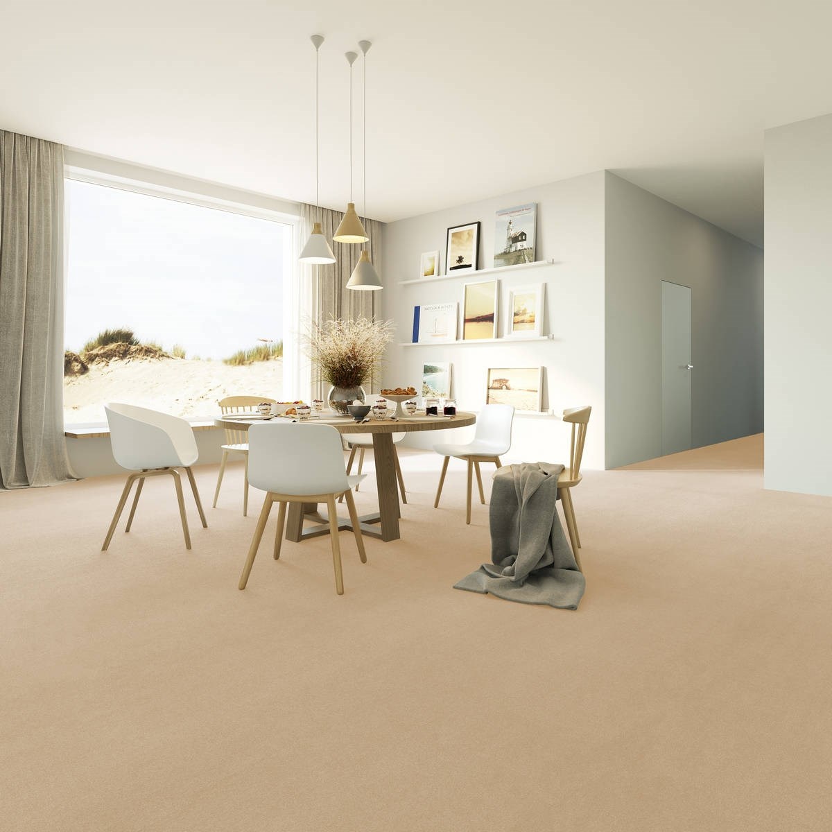 Heltäckningsmatta Simple Life Memories 33 400cm, Beige