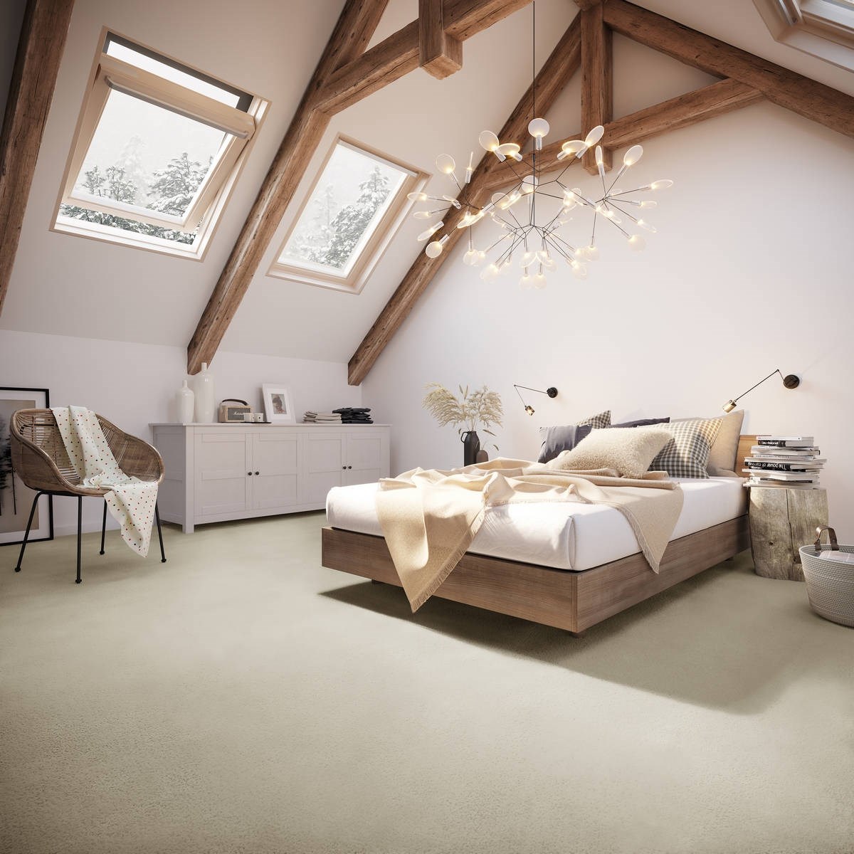 Heltäckningsmatta Simple Life Relax 33 400cm, Beige