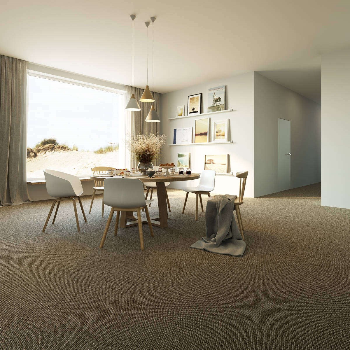 Heltäckningsmatta Simple Life Fame 34 500cm, Beige