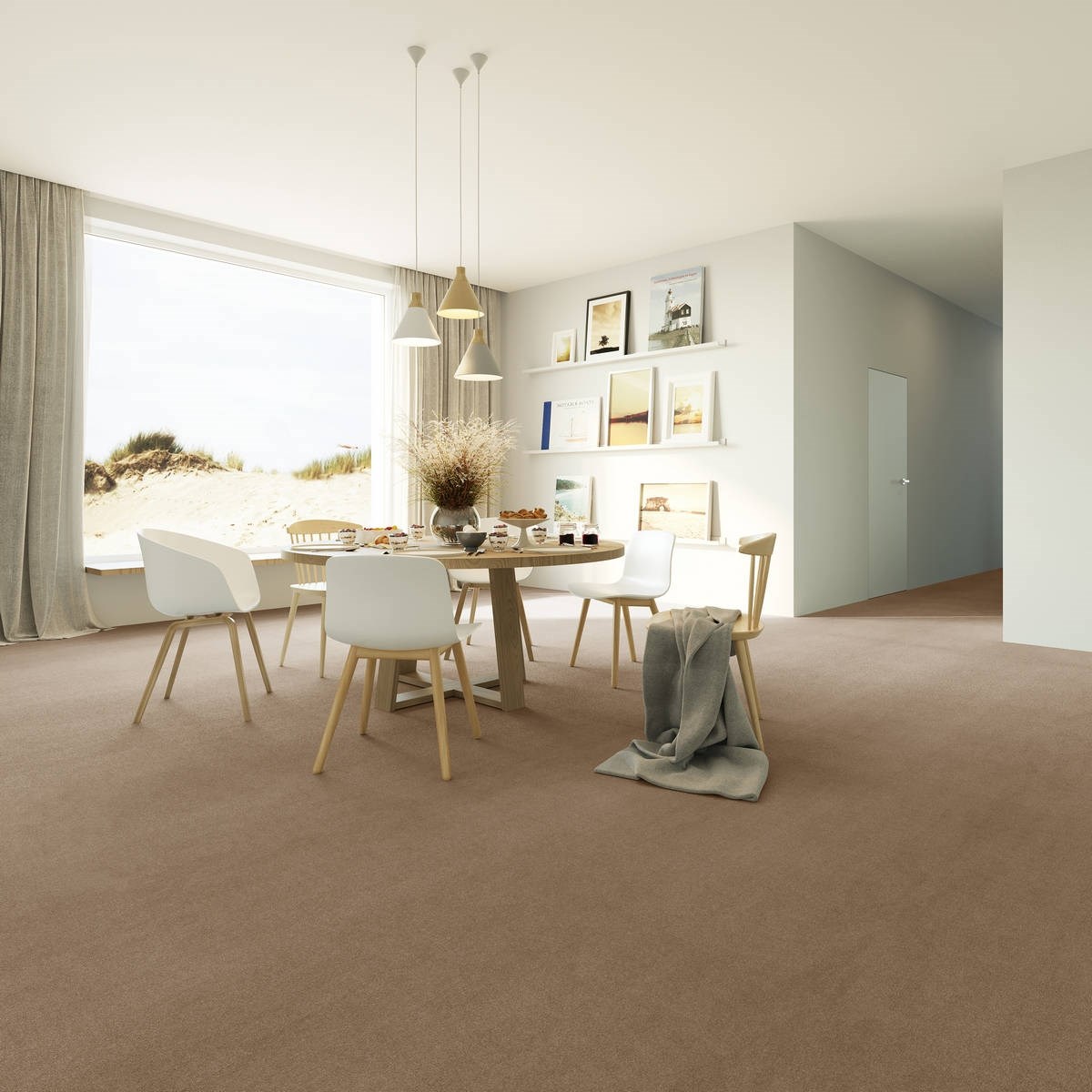 Heltäckningsmatta Simple Life Memories 34 400cm, Beige