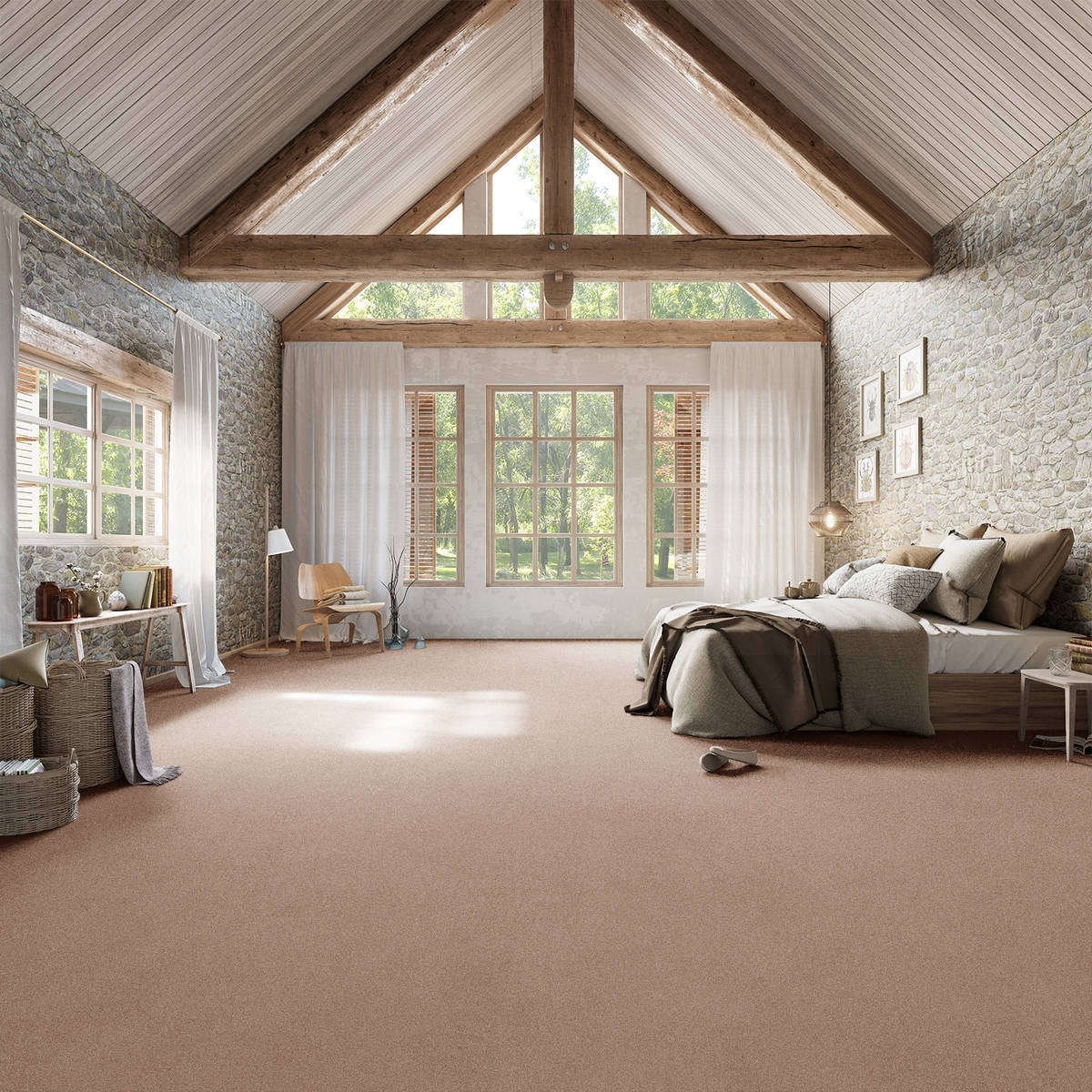 Heltäckningsmatta Simple Life Moments 34 500cm, Beige