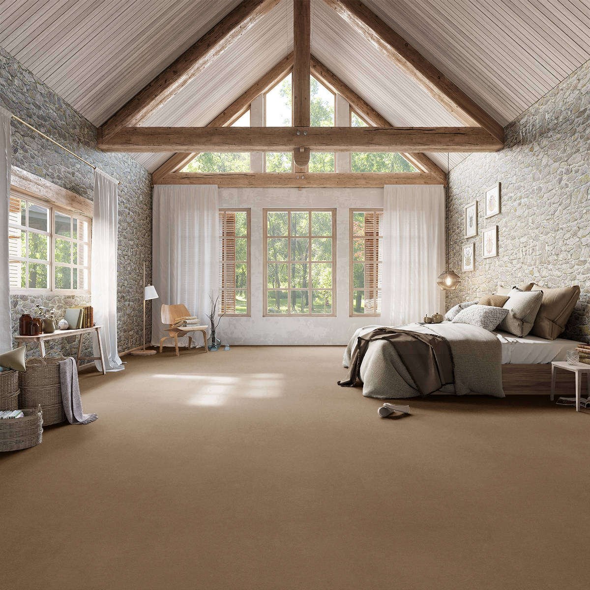 Heltäckningsmatta Simple Life Feeling 39 500cm, Beige