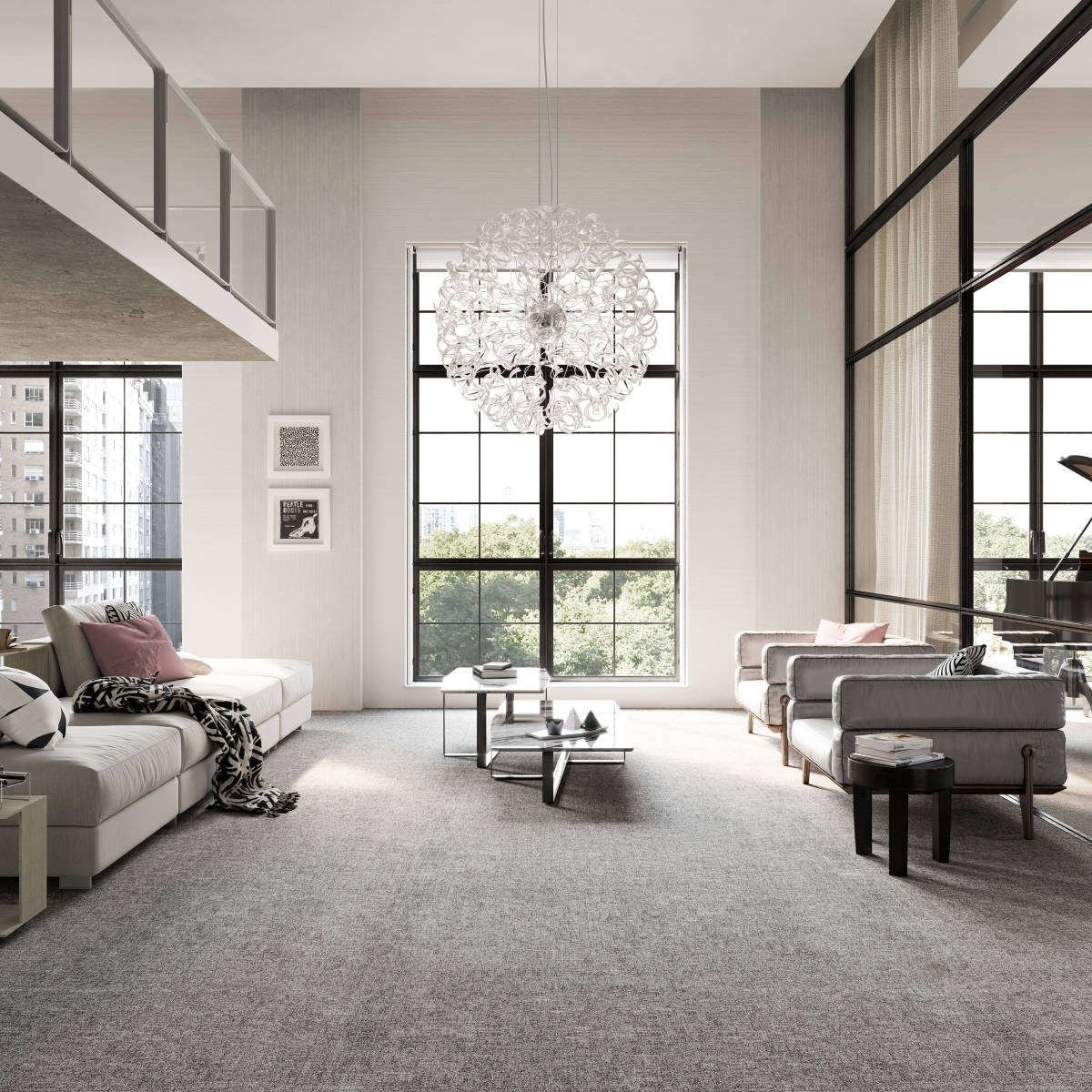 Heltäckningsmatta City Life Happy 94 500cm, Beige