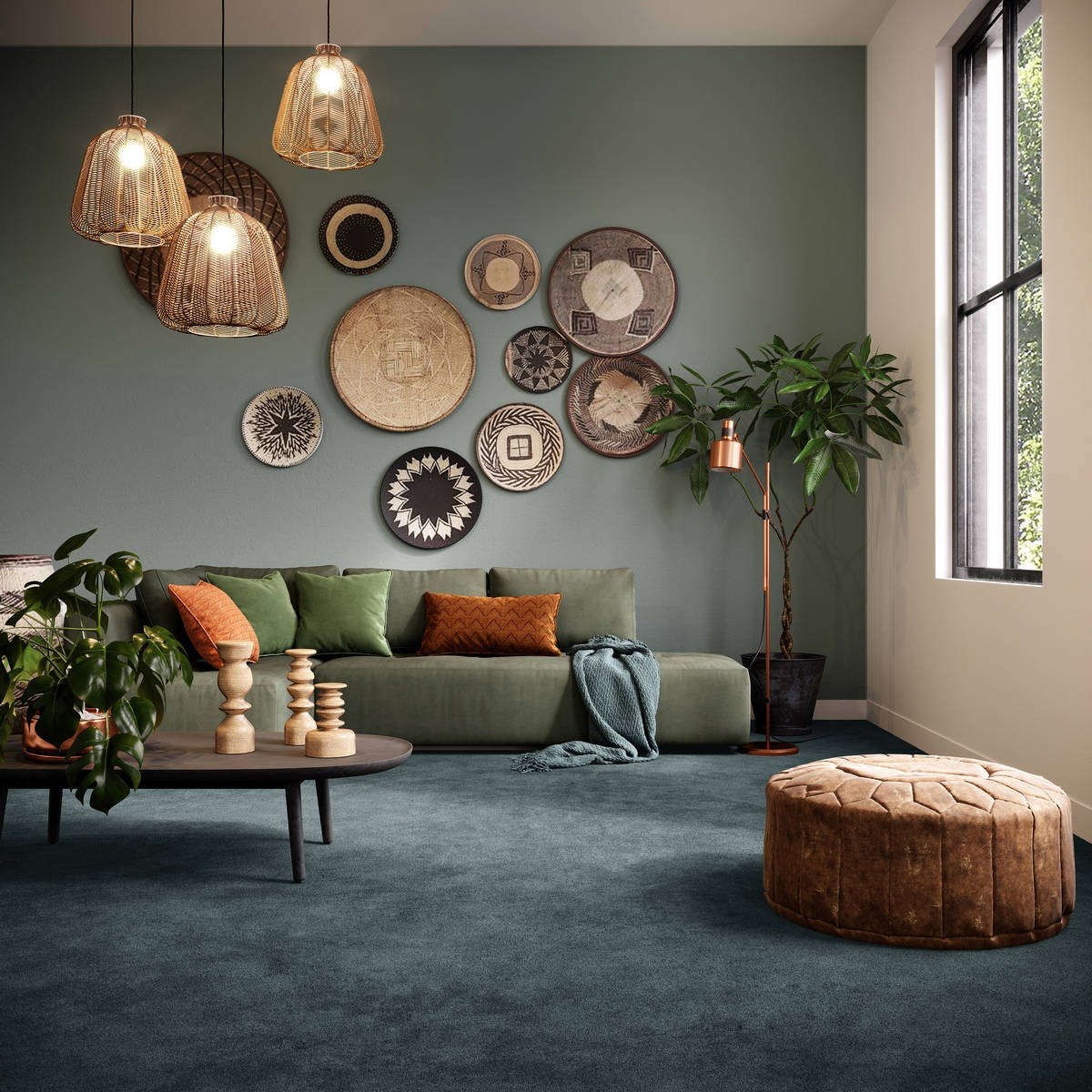 Heltäckningsmatta World Life Victory 74 500cm, Blå