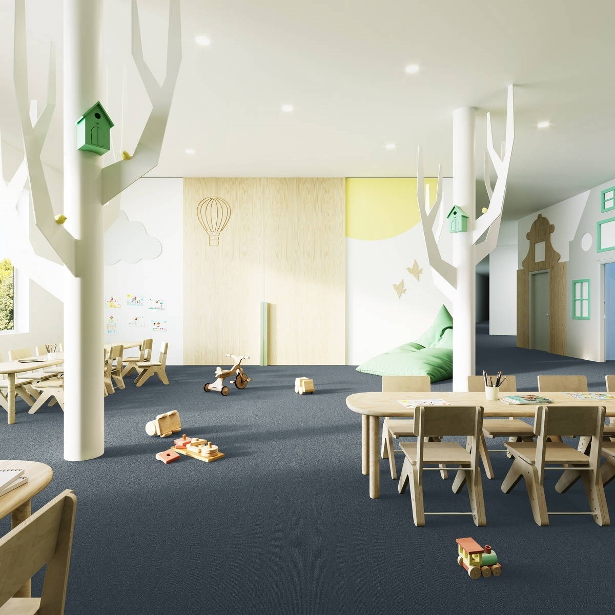 Heltäckningsmatta Classic Life Forza 78 500cm, Blå