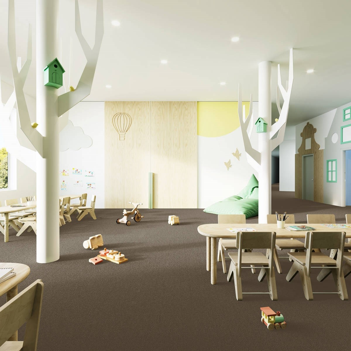 Heltäckningsmatta Classic Life Forza 40 400cm, Brun