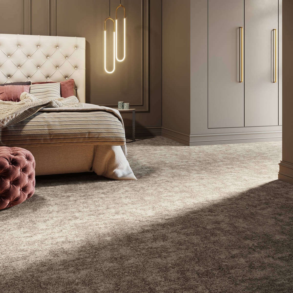 Heltäckningsmatta Classic Life Atmosphere 44 500cm, Brun