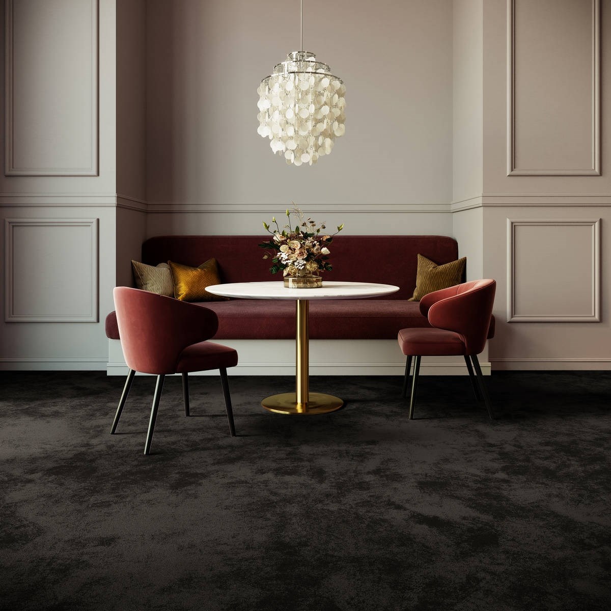 Heltäckningsmatta Classic Life Lounge 44 500cm, Brun