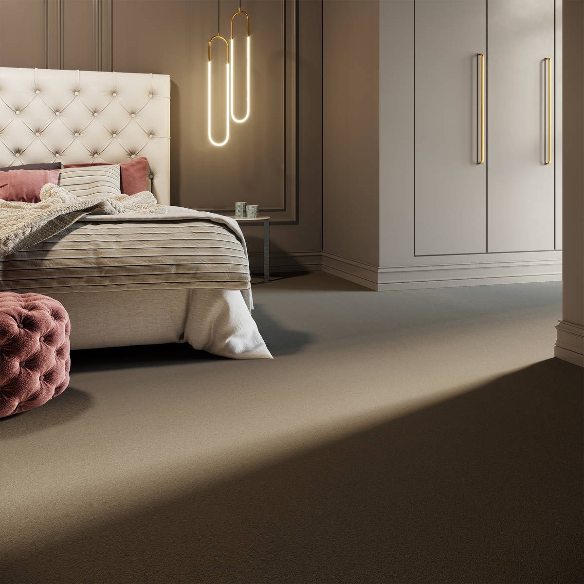 Heltäckningsmatta Classic Life Touch 44 400cm, Brun