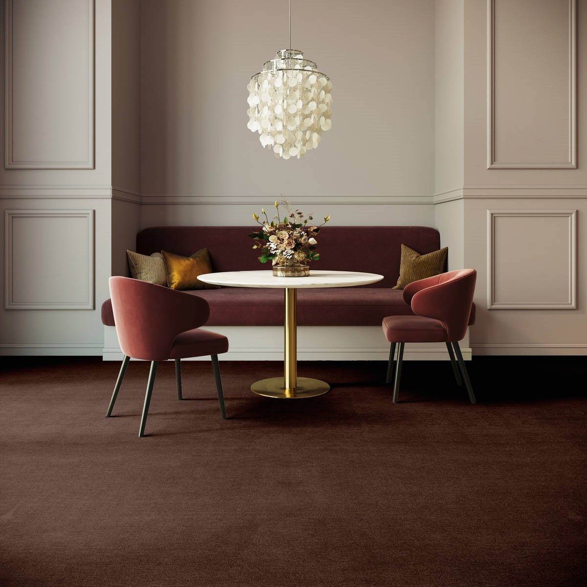 Heltäckningsmatta Classic Life Triumph 44 500cm, Brun