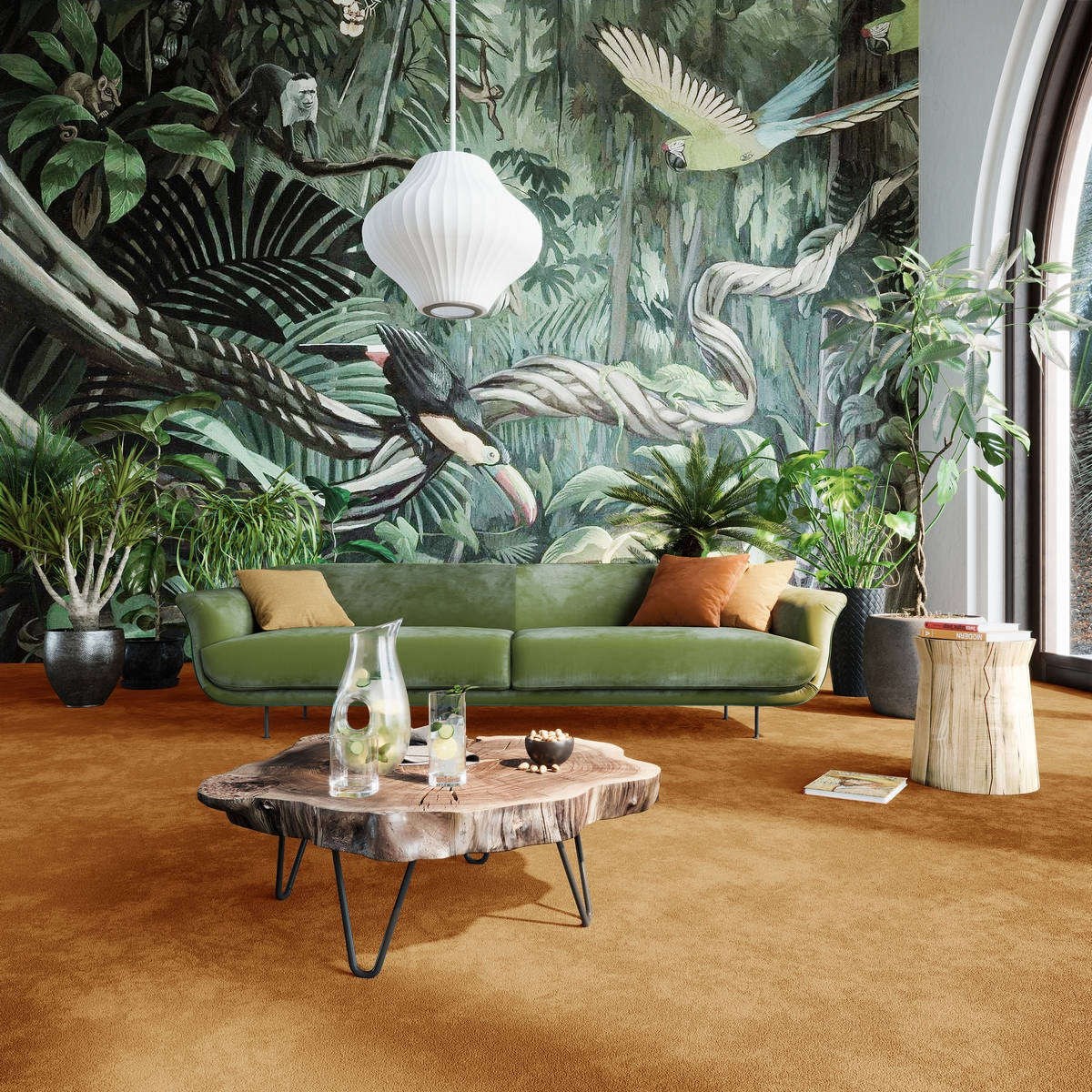 Heltäckningsmatta World Life Lounge 48 400cm, Brun