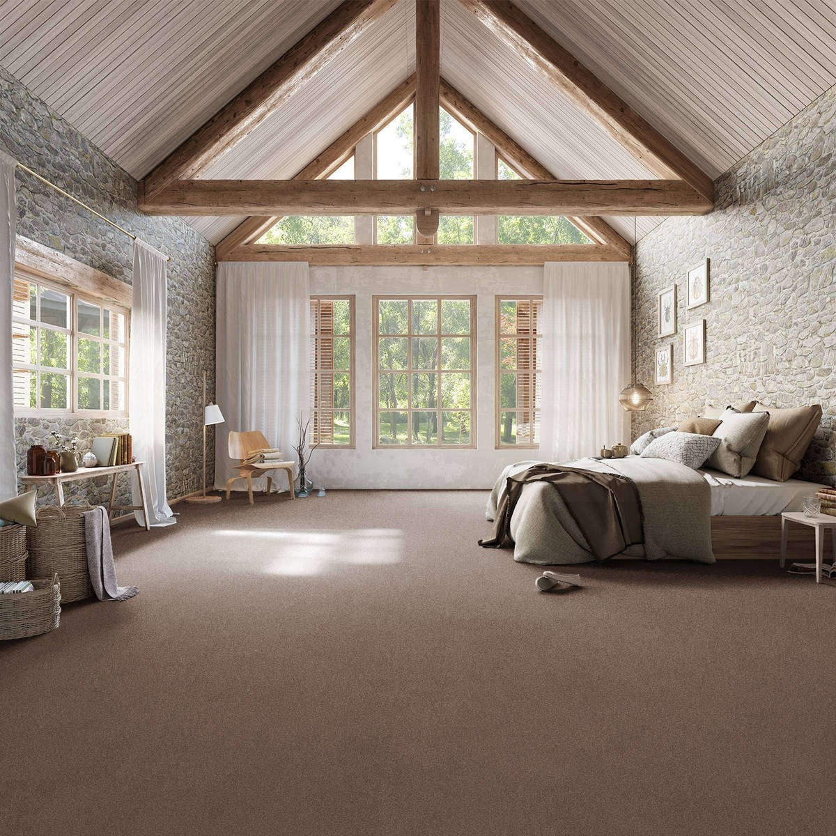 Heltäckningsmatta Simple Life Moments 49 500cm, Brun