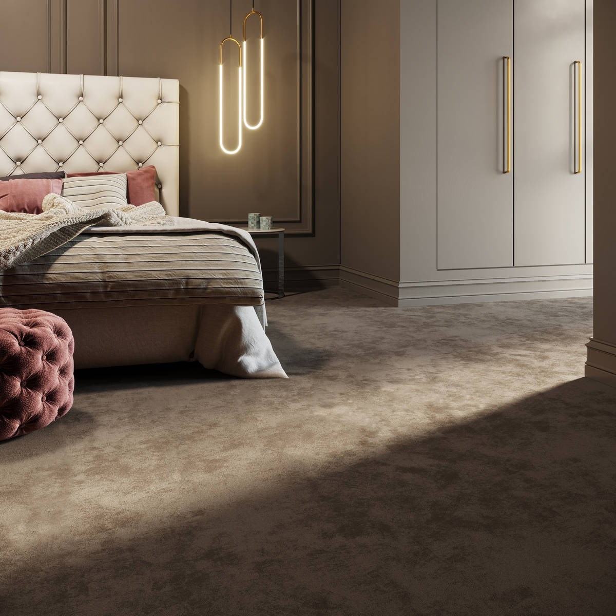 Heltäckningsmatta Classic Life Zen 49 400cm, Brun