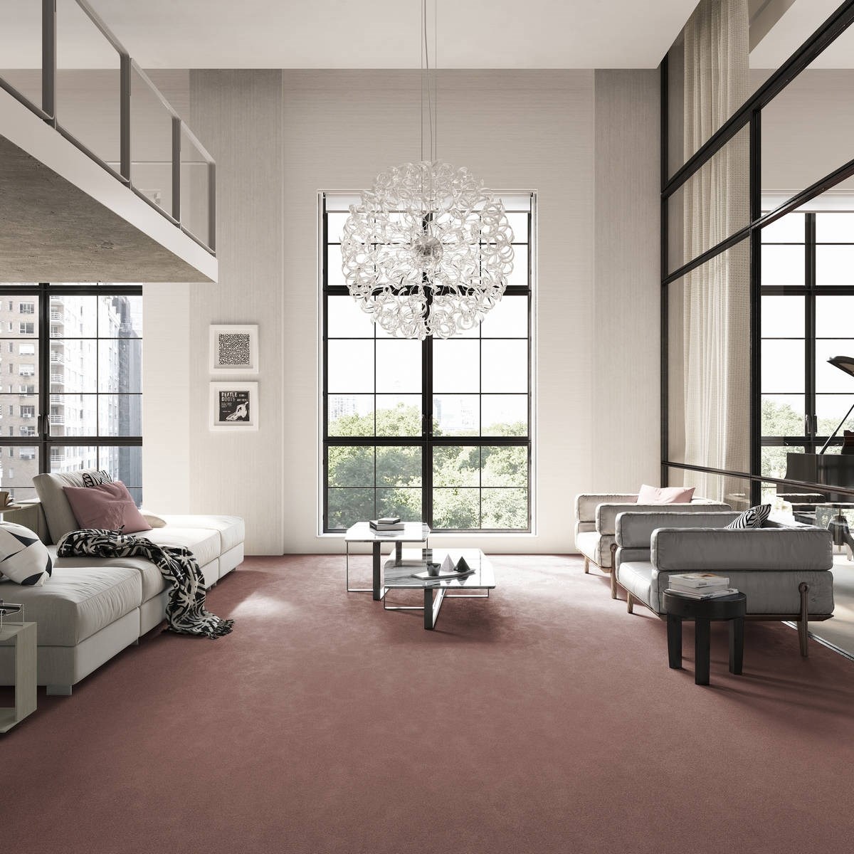 Heltäckningsmatta City Life Memories 16 500cm, Rosa