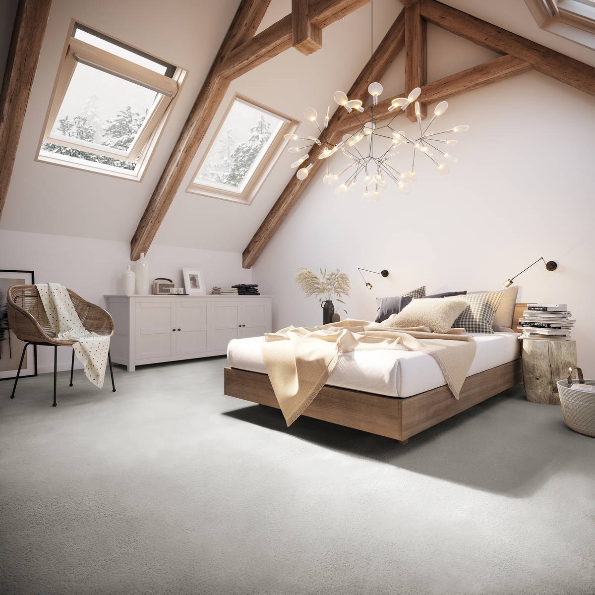 Heltäckningsmatta Simple Life Relax 39 400cm, Grå