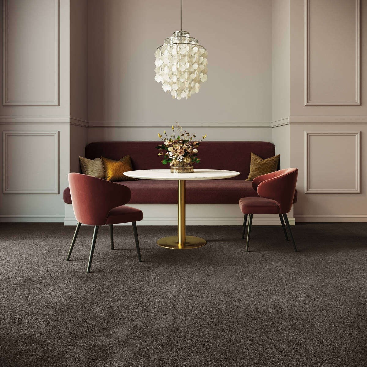 Heltäckningsmatta Classic Life Memories 43 400cm, Grå