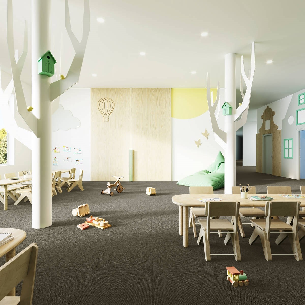 Heltäckningsmatta Classic Life Forza 45 500cm, Brun