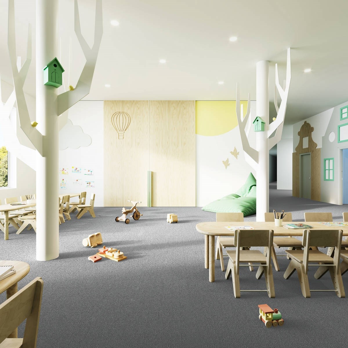 Heltäckningsmatta City Life Forza 90 500cm, Grå