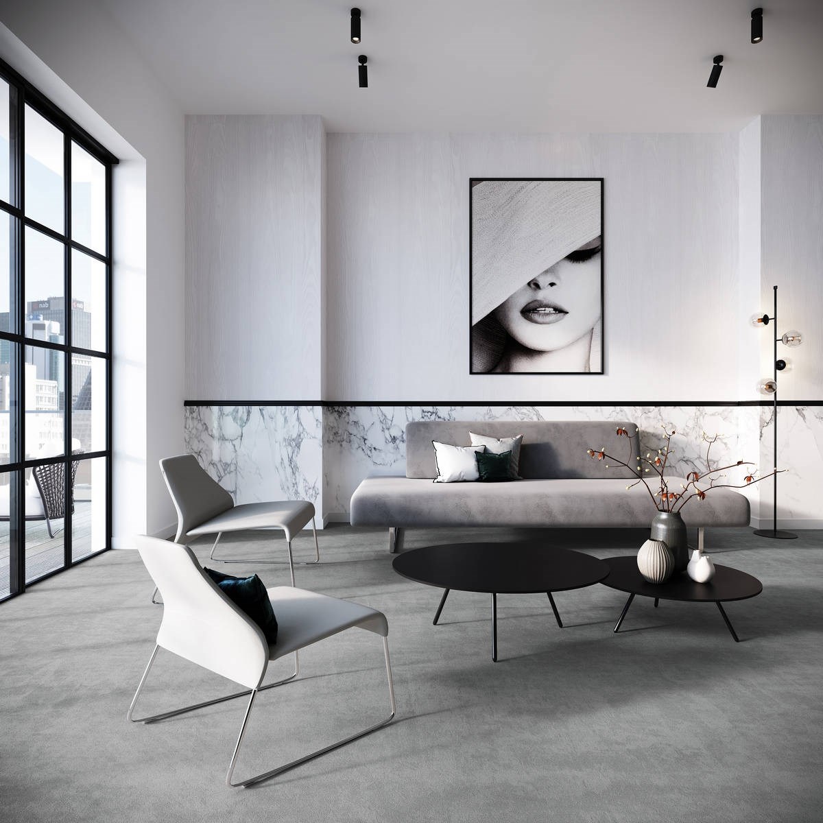 Heltäckningsmatta City Life Zen 90 400cm, Grå