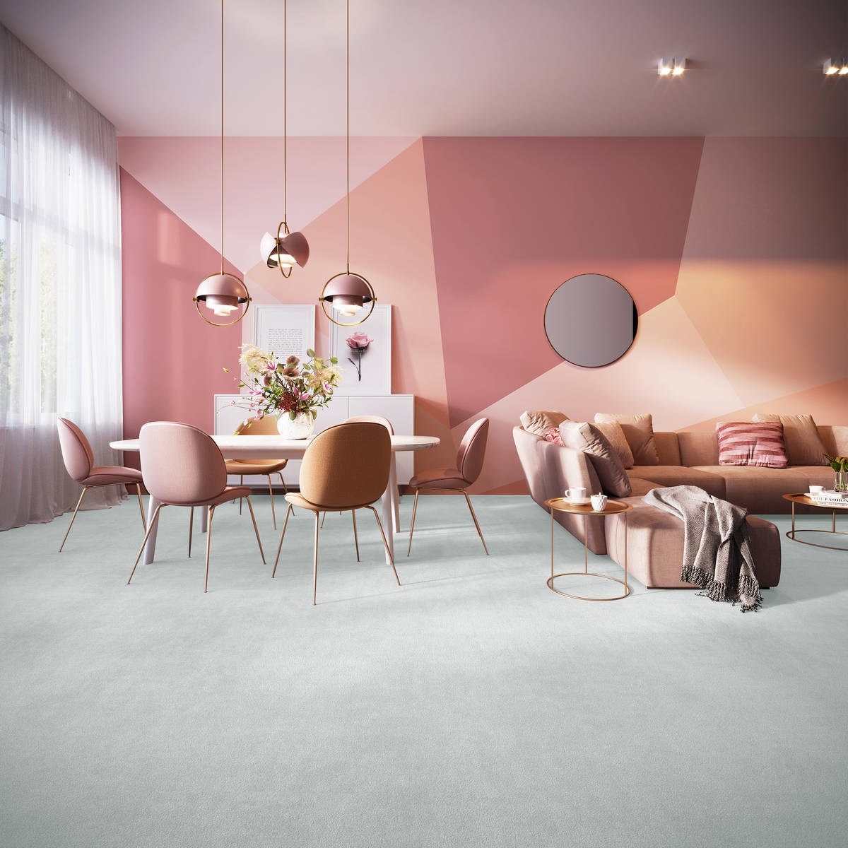 Heltäckningsmatta Sweet Life Glory 92 500cm, Grå