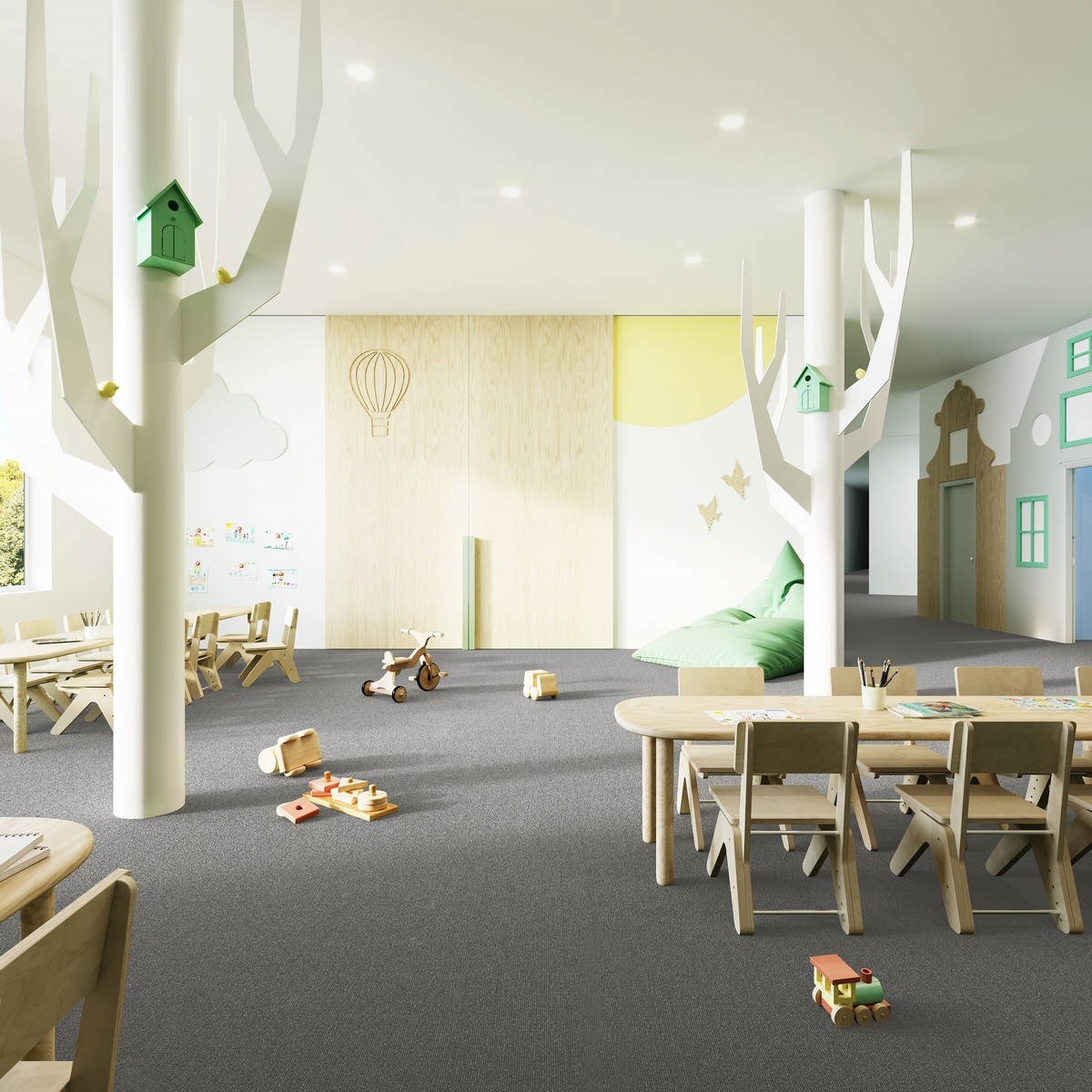 Heltäckningsmatta Classic Life Forza 94 400cm, Grå