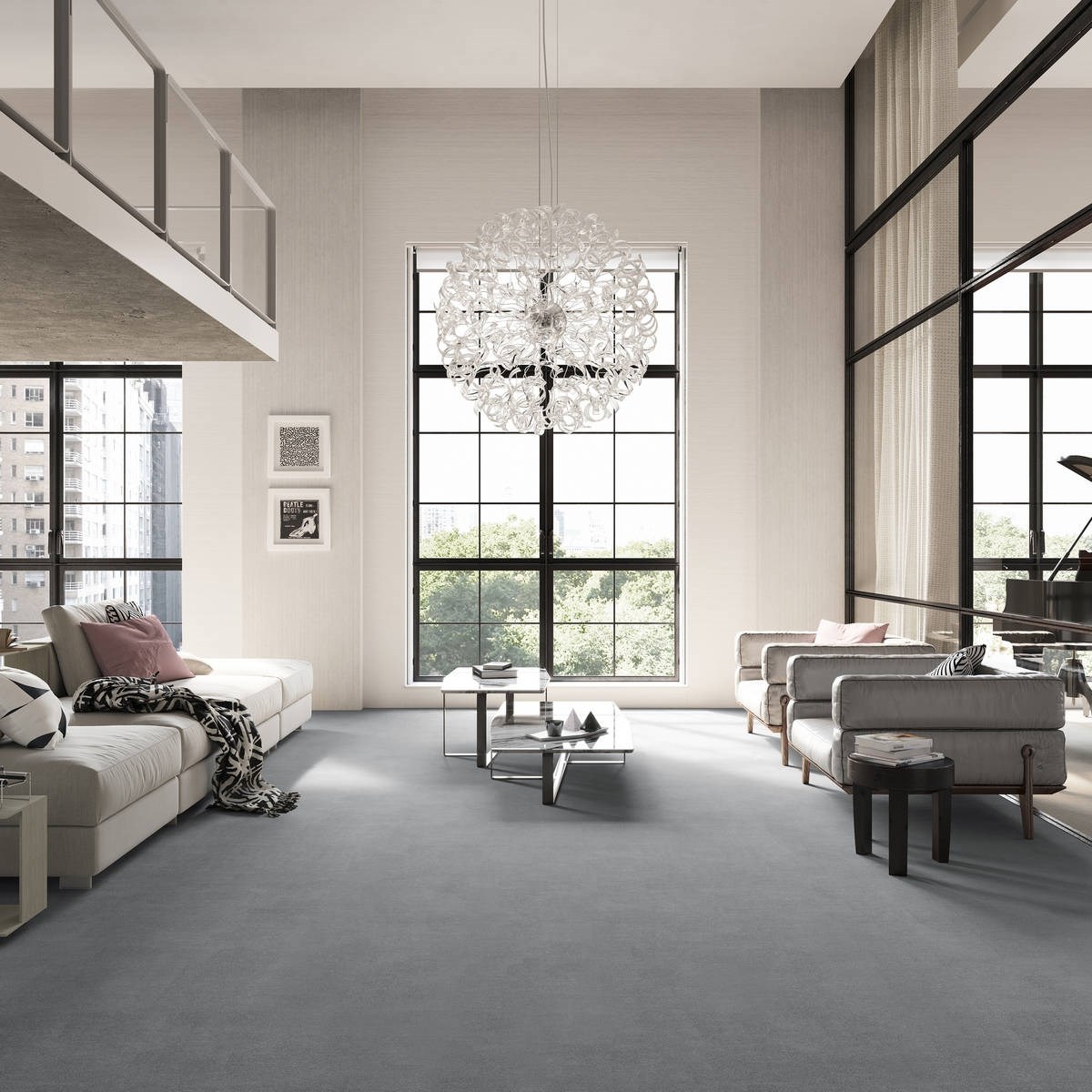 Heltäckningsmatta City Life Touch 95 500cm, Grå